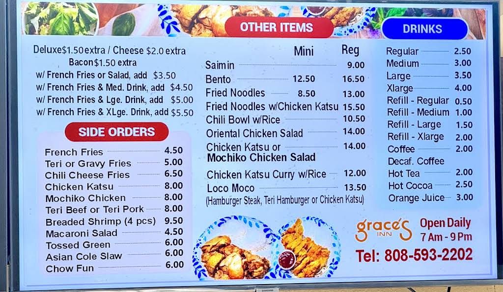 Grace's Inn Menu 3