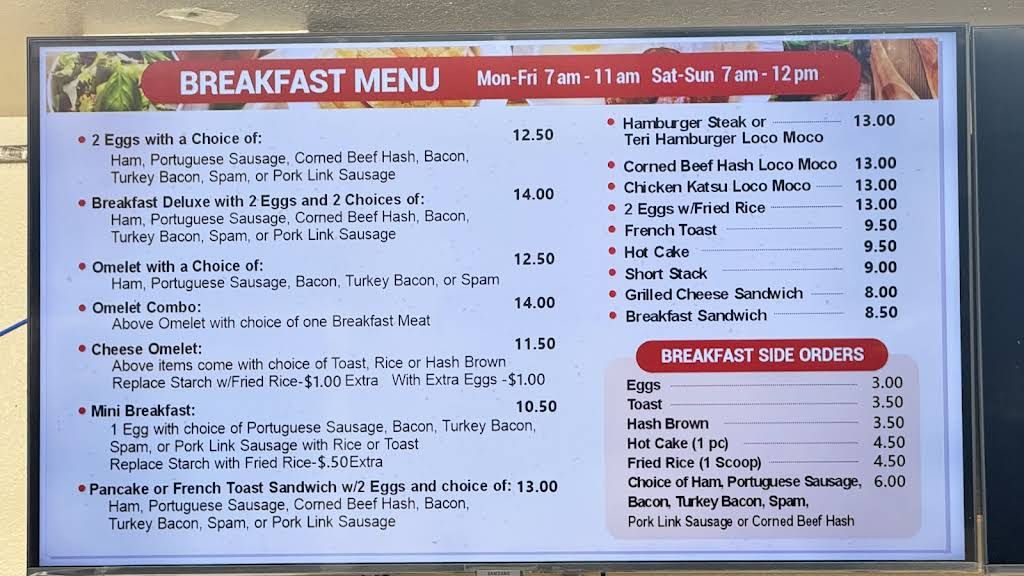 Grace's Inn Menu 4