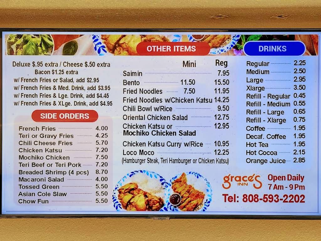 Grace's Inn Menu 8